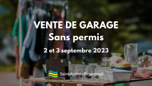Vende de garage - Saint-André-d'Argenteuil 2-3 septembre 2023